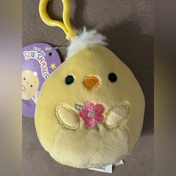 Kellytoy Triston the Chick Squishmallow Clip-on Backpack Clip Stuffed Plush Toy - Picture 15 of 15